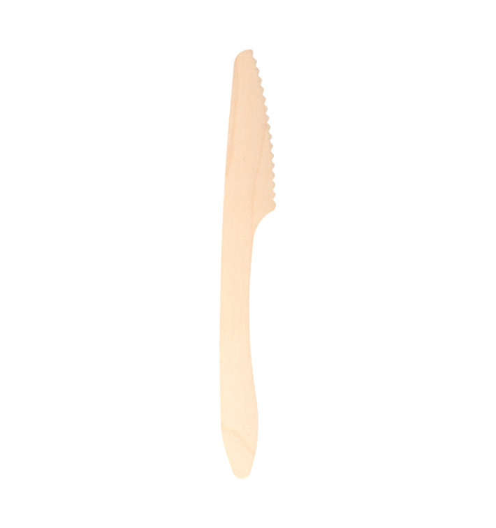 Cuchillo de Madera Natural 193mm (100 Uds) Cuchillo de Madera Natural 193mm (100 Uds)