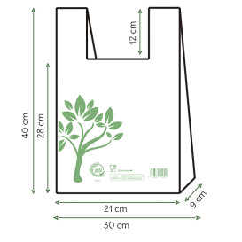 Bolsa Camiseta Home Compost “Be Eco!” 30x40cm (100 Uds)