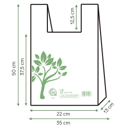 Bolsa Camiseta Home Compost “Be Eco!” 35x50cm (100 Uds)