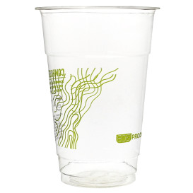 Vaso Almidón de Maíz PLA "Green Stripe" 295ml (50 Uds)