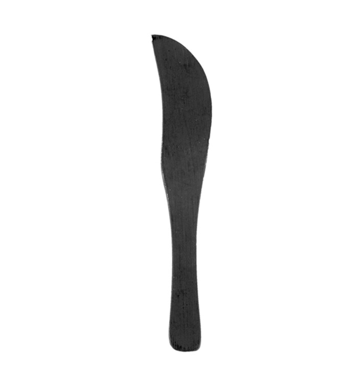 Cuchillo de Bambu Degustacion Negro 9cm (50 Uds) Cuchillo de Bambu Degustacion Negro 9cm (50 Uds)