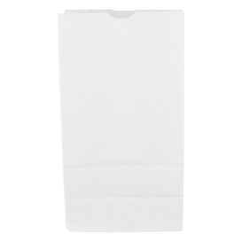 Bolsa de Papel Sin Asas Kraft Blanca 50g/m² 15+9x28cm (25 Uds)