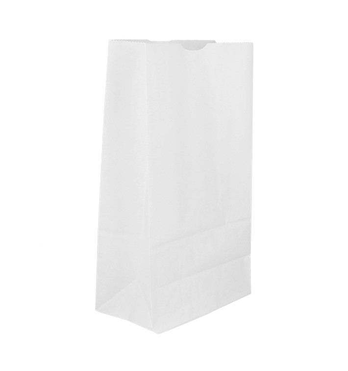 Bolsa de Papel Sin Asas Kraft Blanca 50g/m² 12+8x24cm (25 Uds) Bolsa de Papel Sin Asas Kraft Blanca 50g/m² 12+8x24cm (25 Uds)