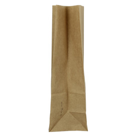 Bolsa de Papel Sin Asas Kraft Marron 45g/m² 15+9x28cm (25 Uds)