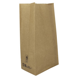 Bolsa de Papel Sin Asas Kraft Marron 45g/m² 15+9x28cm (1000 Uds)