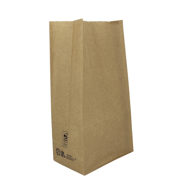 Bolsa de Papel Sin Asas Kraft Marron 45g/m² 15+9x28cm (1000 Uds) Bolsa de Papel Sin Asas Kraft Marron 45g/m² 15+9x28cm (1000 Uds)