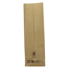 Bolsa de Papel Sin Asas Kraft Marron 45g/m² 15+9x28cm (1000 Uds)