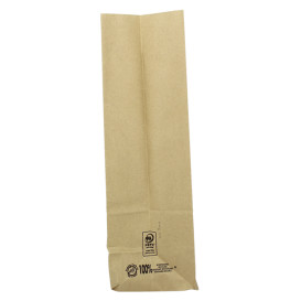Bolsa de Papel Sin Asas Kraft 60g/m² 18+11x34cm (25 Uds)
