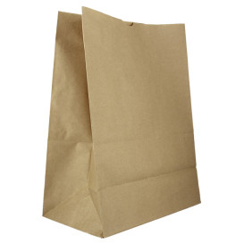 Bolsa de Papel Sin Asas Kraft 80g/m² 30+18x43cm (25 Uds)