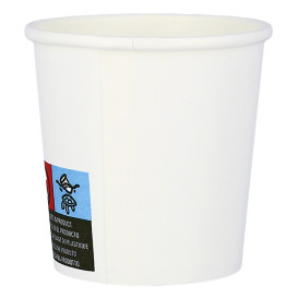 Vaso Cartón ECO 4 Oz/120ml Blanco Ø6,2cm (100 Uds)