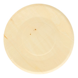 Plato de Madera Redondo Ø21,5cm (50 Uds)