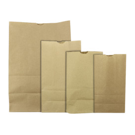 Bolsa de Papel Sin Asas Kraft 70g/m² 20+16x40cm (25 Uds)