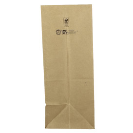Bolsa de Papel Sin Asas Kraft 70g/m² 20+16x40cm (500 Uds)