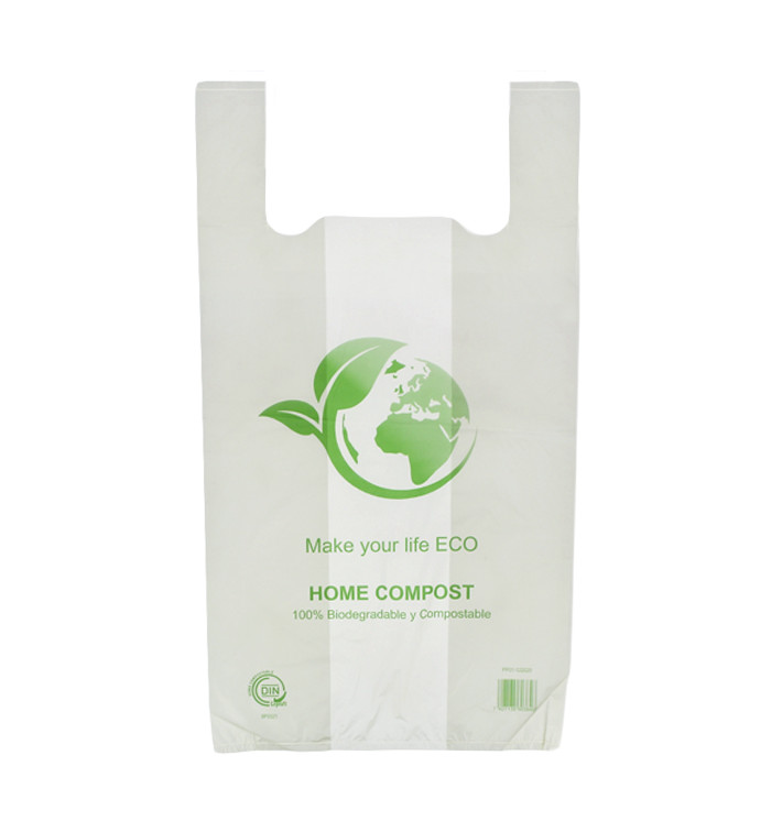 Bolsa Plastico Camiseta Bio Home Compost 50x55cm (100 Uds)