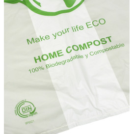 Bolsa Plastico Camiseta Bio Home Compost 50x55cm (100 Uds)