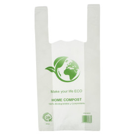 Bolsa Plástico Camiseta Bio Home Compost 30x40cm (100 Uds)