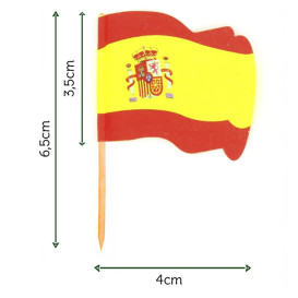 Pinchos Banderita "España" 65mm (144 Uds)