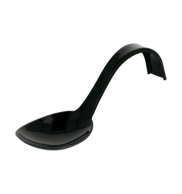 Cuchara Degustacion Asa Curva Negra 130 mm (50 uds) Cuchara Degustacion Asa Curva Negra 130 mm (50 uds)