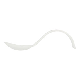 Cuchara Degustacion Asa Curva Blanca 130 mm (50 uds)