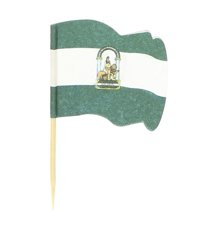 Pinchos Banderita "Andalucía" 65mm (144 Uds) Pinchos Banderita "Andalucía" 65mm (144 Uds)