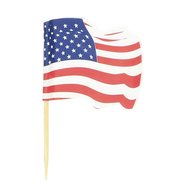 Pinchos Banderita "USA" 65mm (144 Uds) Pinchos Banderita "USA" 65mm (144 Uds)