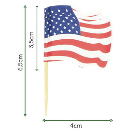 Pinchos Banderita "USA" 65mm (14.400 Uds)