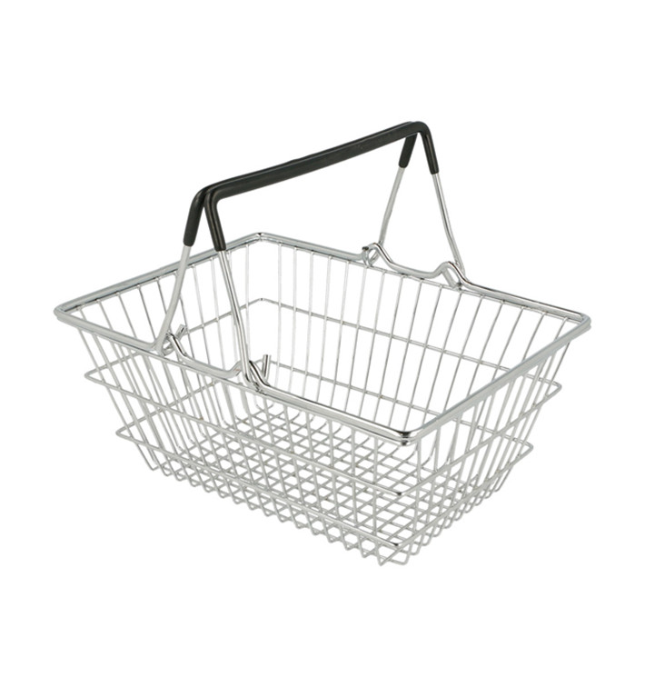 Mini Cesta de Compra de Acero 18,5x13,5x9cm (1 Ud) Mini Cesta de Compra de Acero 18,5x13,5x9cm (1 Ud)