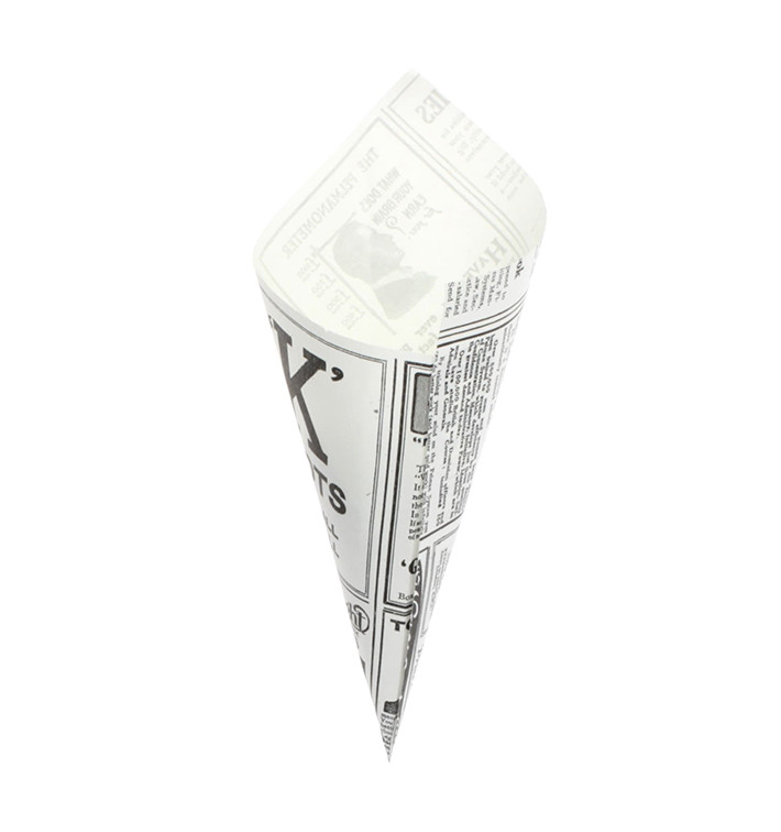 Cono de Papel Antigrasa Times 160mm 40g (250 Uds) Cono de Papel Antigrasa Times 160mm 40g (250 Uds)