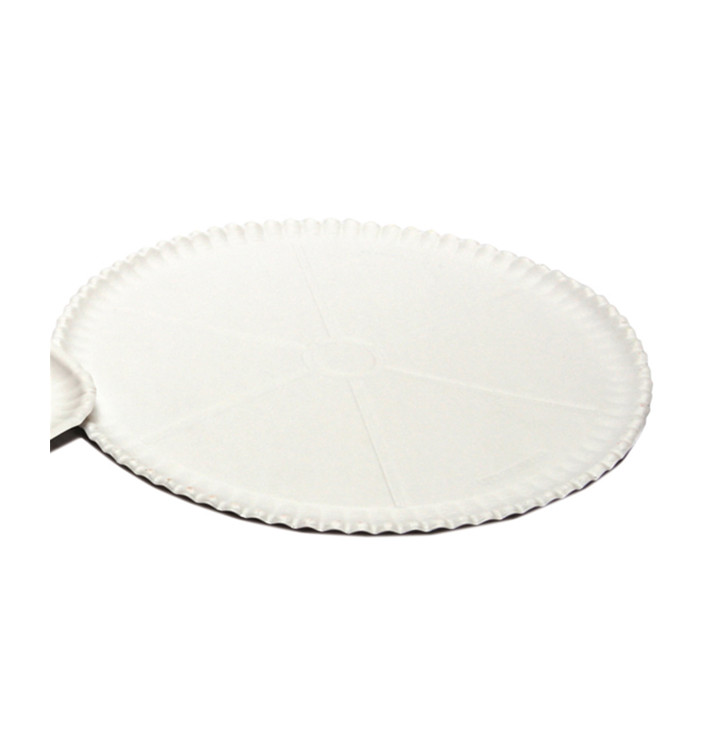 Plato para Pizza de Carton blanco Ø33cm (50 Uds) Plato para Pizza de Carton blanco Ø33cm (50 Uds)