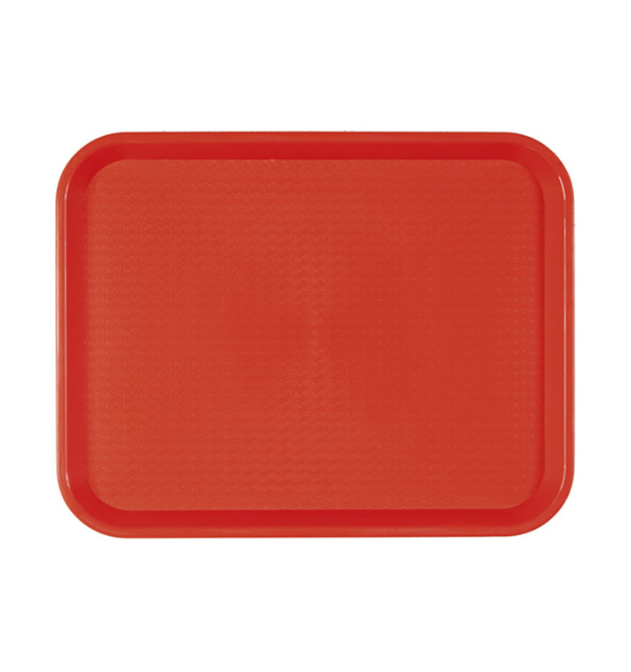 Bandeja de Plastico Fast Food Roja 27,5x35,5cm (1 Uds) Bandeja de Plastico Fast Food Roja 27,5x35,5cm (1 Uds)