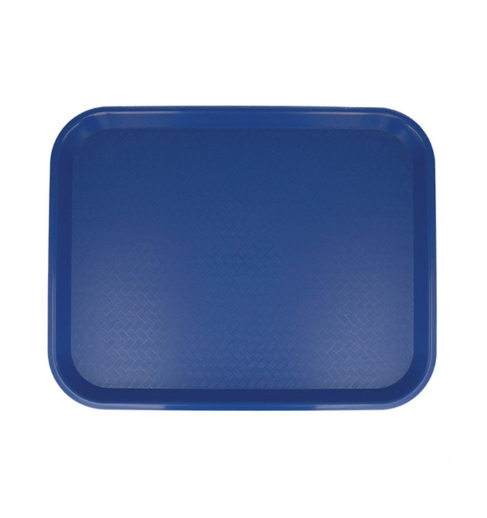 Bandeja de Plastico Fast Food Azul 35,5x45,3cm (1 Ud) Bandeja de Plastico Fast Food Azul 35,5x45,3cm (1 Ud)