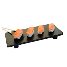 Bandeja de Bambú Negra para Sushi 30x11x2,5cm (1 Ud)