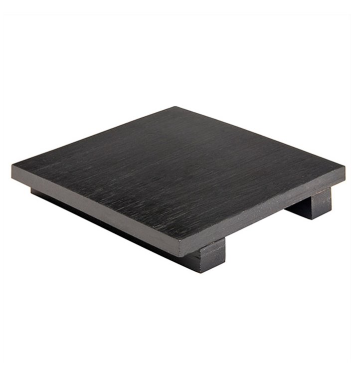Bandeja de Bambú Negro para Sushi 15x15x2,5cm (1 Ud) Bandeja de Bambú Negro para Sushi 15x15x2,5cm (1 Ud)