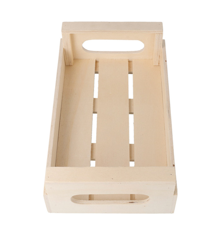 Caja Presentación con Asas Madera 20,5x12,5x6,5cm (1 Ud) Caja Presentación con Asas Madera 20,5x12,5x6,5cm (1 Ud)