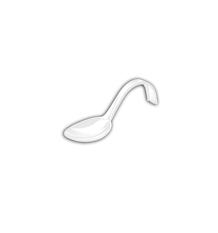 Cuchara  Degustacion Asa Curva Blanca 13 cm 