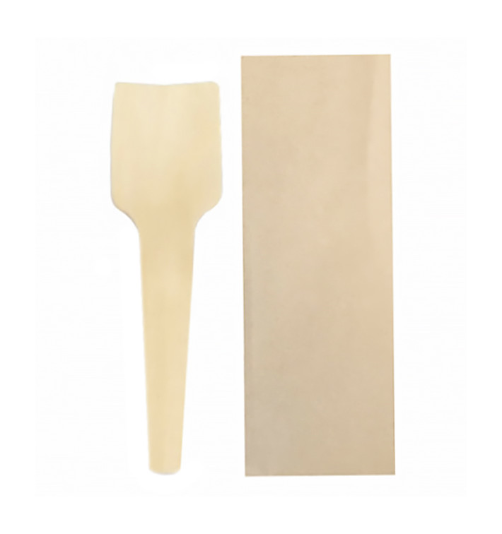 Cucharilla de Madera para Helados Enfundada 70mm (50 Uds) Cucharilla de Madera para Helados Enfundada 70mm (50 Uds)