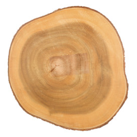 Bandeja Presentación Redonda de Madera Ø230x35mm (1 Ud)