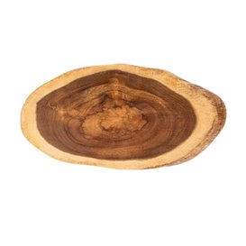 Bandeja Presentación Ovalada de Madera 406x203x19mm (1 Ud)