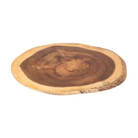 Bandeja Presentación Ovalada de Madera 406x203x19mm (1 Ud)