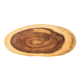 Bandeja Presentación Ovalada de Madera 508x203x19mm (1 Ud)
