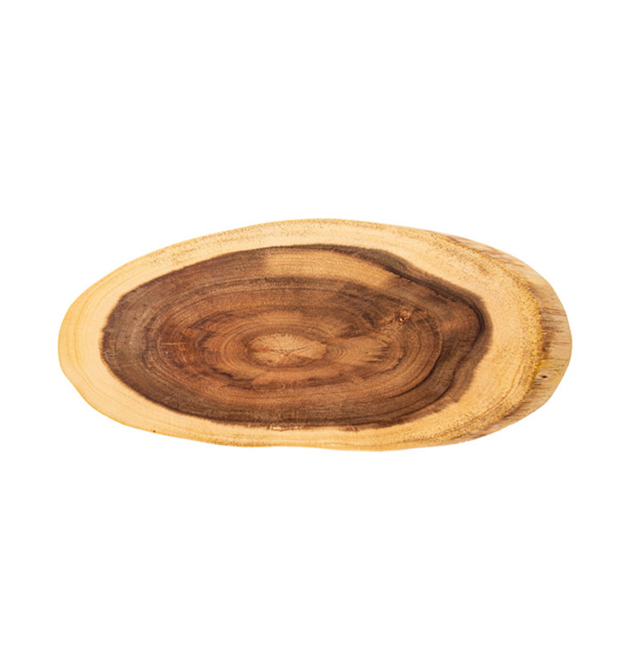 Bandeja Presentación Ovalada de Madera 508x203x19mm (1 Ud)