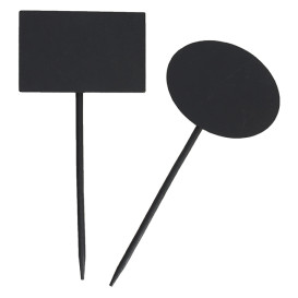 Pinchos de Bambu Pizarra Rectangular 8x5,4x18cm (5 Uds)