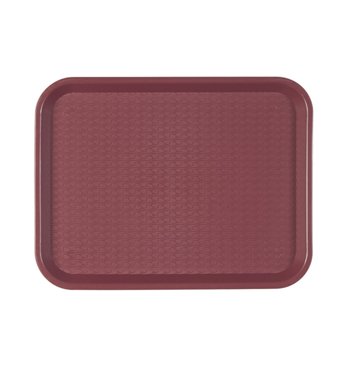 Bandeja de Plastico Fast Food Burdeos 27,5x35,5cm (1 Ud) Bandeja de Plastico Fast Food Burdeos 27,5x35,5cm (1 Ud)