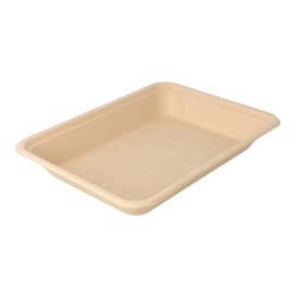 Bandeja de Caña de Azucar Natural 196x147x27mm (50 Uds)