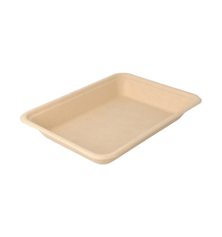 Bandeja de Caña de Azucar Natural 196x147x27mm (50 Uds) Bandeja de Caña de Azucar Natural 196x147x27mm (50 Uds)