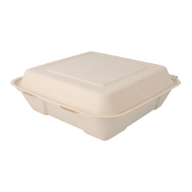 Envase MenuBox Caña Azúcar 225x225x75mm (50 Uds)