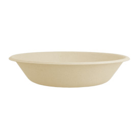 Plato Hondo Caña de Azucar Natural Ø160mm (50 Uds)
