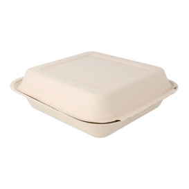 Envase MenuBox Caña Azúcar Natural 20x20x7,5cm (50 Uds)