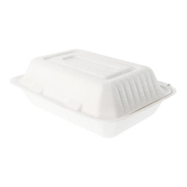 Envase MenuBox Caña Azúcar Blanco 225x165x64mm (50 Uds)