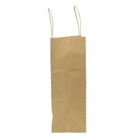 Bolsas de Papel Asa Plana Kraft 80g/m² 22+10x28cm (50 Uds)